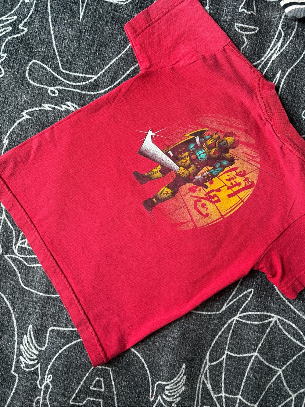 Y2K  Red Graphic warrior  T-Shirt